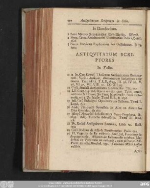 [XXII.] Antiquitatum Scriptores