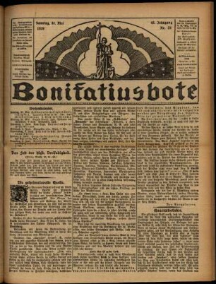 Erste Ausgabe vom Sonntag, den 30. Mai 1926.