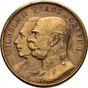 Medaille auf die deutsch-österreichische Waffenbrüderschaft im Ersten Weltkrieg, 1914