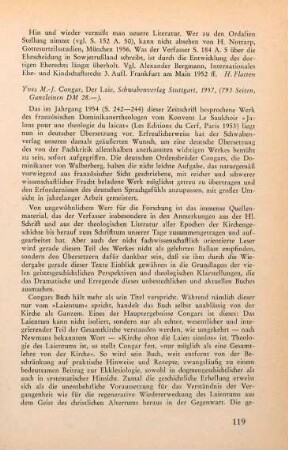 119-120 [Rezension] Congar, Yves, Der Laie
