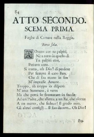Scena Prima. = Scena Primera.
