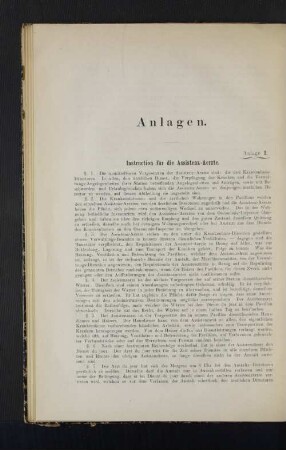 Instruction für die Assistenz-Aerzte.