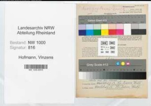 Entnazifizierung Vinzens Hofmann, geb. 02.12.1904 (Arbeiter)