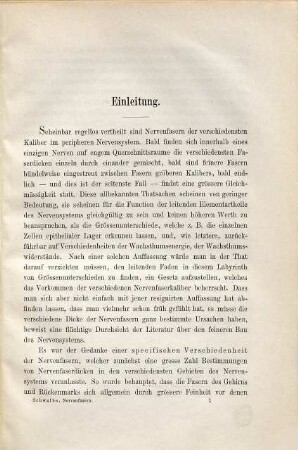 Ueber die Kaliberverhältnisse der Nervenfasern