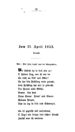 Zum 11. April 1853 - Neuwied