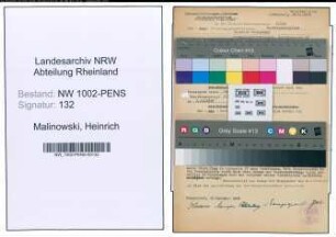 Entnazifizierung Heinrich Malinowski , geb. 29.03.1901 (Angest.)