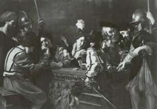 Die Wachstube : Die Wachstube. Öl auf Leinwand; 169 x 239 cm