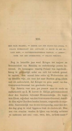 XIII. Reis naar Malakka. - ...