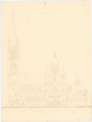 Kirche: Seitenansicht 1:200