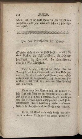 Von der Gesundheitspflege und den Krankheiten der Bienen.