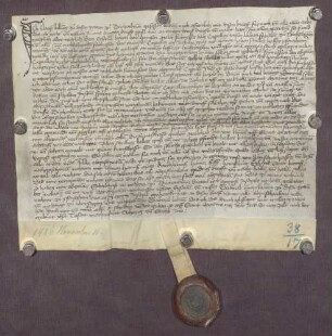Gültbrief des Claus Billung gegen die Frühmesse zu Büchenbronn über 10 lb. Heller