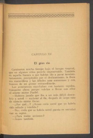 Capítulo XV - El gran río