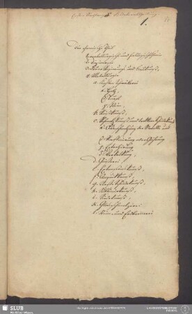 [Skizze des chemischen Teils der Bergwerkskunde]
