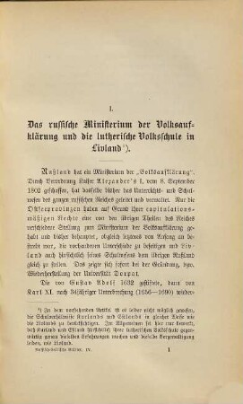 Russisch-baltische Blätter : Beitr. zur Kenntnis Rußlands u. seiner Grenzmarken ; in zwanglosen Heften. 4. 1888