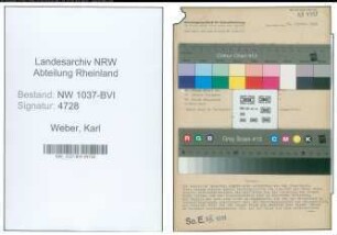 Entnazifizierung Karl Weber , geb. 05.11.1889 (Expedient)
