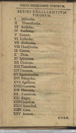 Series Excellentium Virorum