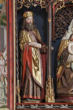 Annenaltar — Anna selbdritt mit zwei Heiligen — Heiliger