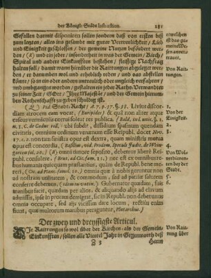 Der zwey und dreyssigste Articul.