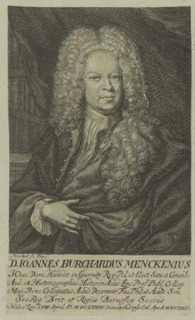 Bildnis des Ioannes Burchardus Menckenius