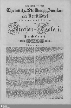 Albertsdorf, Altenhain, Parochie Waldkirchen : 34. Lieferung