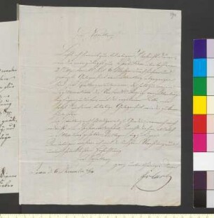Brief von Carl, Friedrich an Goethe, Johann Wolfgang von