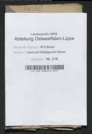 Erblasser: Volpert gen. Hesse, Anna Maria, geb. Nüburg: