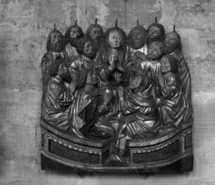 Drei Reliefs eines Altares — Ausgießung des Heiligen Geistes