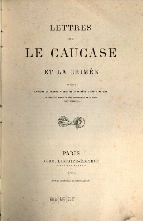 Lettres sur le Caucase et la Crimée