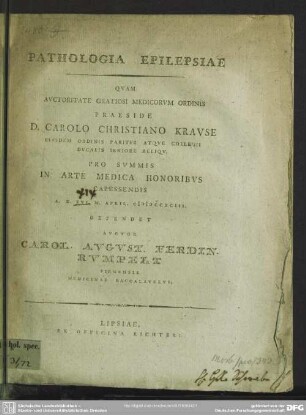 Pathologia Epilepsiae