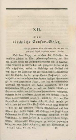 217-243 Das kirchliche Censur-Gesetz