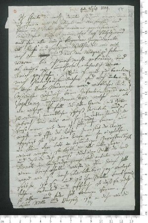 Brief von Adelbert von Chamisso an Friedrich de La Motte- Fouqué