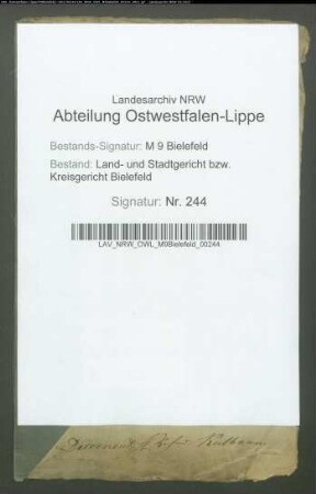 Radt, Johann Christoph, Schuhmachermeister, Bielefeld. Spitzenstädter, Marie Catharine gesch. Heimbecker geb. Bongert, Bielefeld