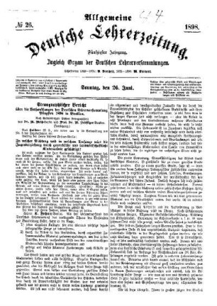 Stenographischer Bericht über die Verhandlungen der Deutschen Lehrerversammlung Pfingsten 1898 in Breslau : (Fortsetzung)