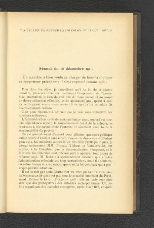 Séance du 16 décembre 1911.