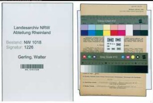 Entnazifizierung Walter Gerling , geb. 06.12.1896 (Maschinenbauingenieur)