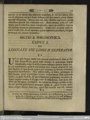 Sectio II. Philosophica