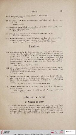 Emaillen (Nr. 313 - 316)