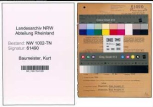Entnazifizierung Kurt Baumeister , geb. 27.02.1907 (Spediteur)