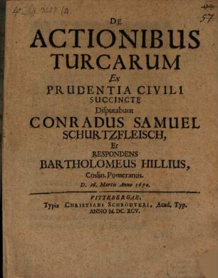 Disp. de actionibus Turcarum