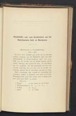 Bouwstoffen voor eene Geschiedenis van het Nederlandsche Geld- en Muntwezen