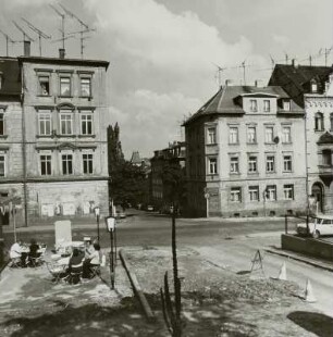 Schmöllnsche Straße. Blick nach Norden in den Johannisgraben