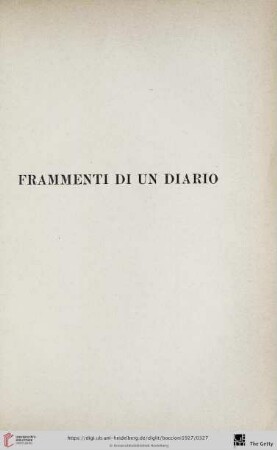 Frammenti di un diario