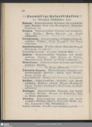 Auswärtige Gesandtschaften