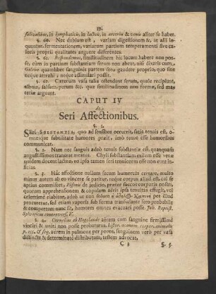 Caput IV de Seri Affectionibus.