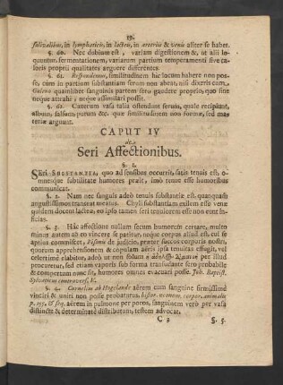 Caput IV de Seri Affectionibus.