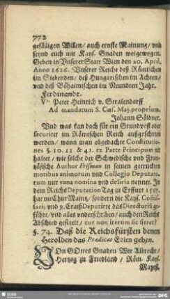 §. 74. Daß die Reichsfürsten denen Herolden das Praedicat Edlen geben