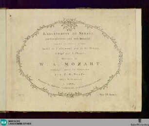 L' Enlèvement du sérail : Opéra en trois actes
