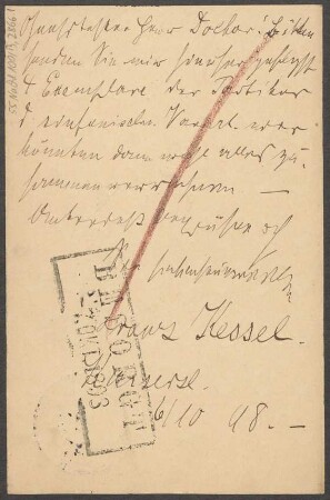Brief an B. Schott's Söhne : 06.10.1898