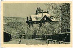 Bärenfels. Villa Felsenburg im Winter