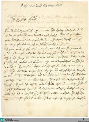 Brief von Johann Wenzel Kalliwoda an Ludwig Kirsner von 1851 - K 3170,671